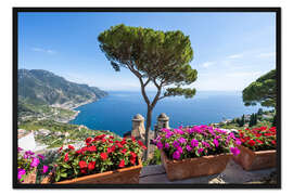 Gerahmter Kunstdruck Villa Rufolo in Ravello, Amalfiküste, Italien