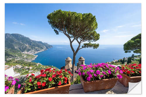Muursticker Villa Rufolo in Ravello, Amalfiküste, Italien