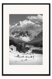 Gerahmter Kunstdruck Berggipfel im Ahrntal, Südtirol