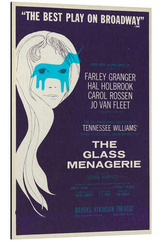 Aluminium print The Glass Menagerie, 1965 Vintage Theatre