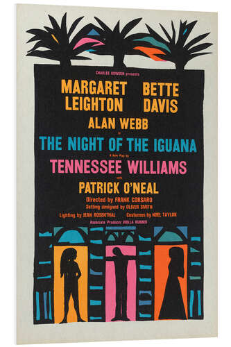 Foam board print The Night of the Iguana, 1961 Vintage Theatre