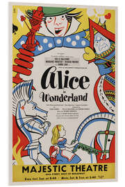 Foam board print Alice in Wonderland, 1947 Vintage Theatre