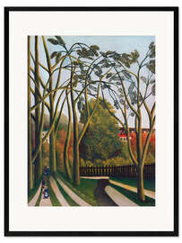 Gerahmter Kunstdruck Frühlingslandschaft an den Ufern der Bièvre bei Bicêtre