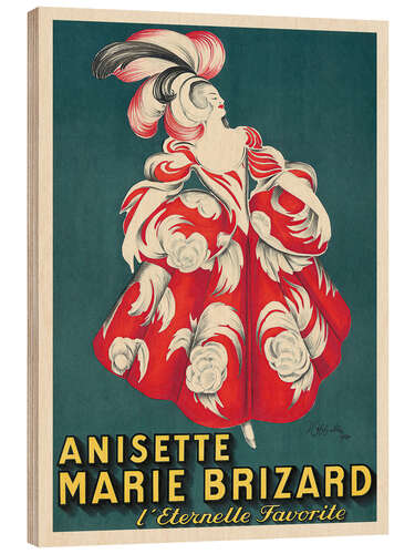 Quadro de madeira Anisette Marie Brizard
