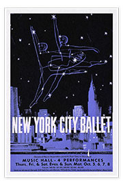 Póster  New York City Ballet, 1960 Vintage Theatre