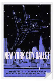 Sticker mural New York City Ballet, 1960 Vintage Theatre