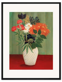 Gerahmter Kunstdruck Blumenstrauß mit China-Astern und Tokyos