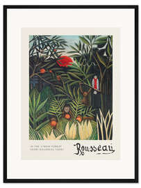 Gerahmter Kunstdruck Affen und Papageien im Urwald