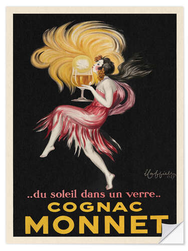 Selvklæbende plakat Cognac Monnet, 1927