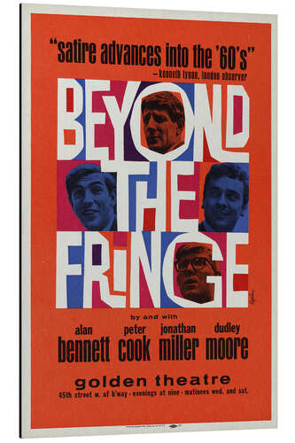 Aluminium print Beyond the Fringe, 1962 Vintage Theatre