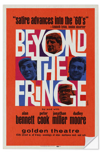 Selvklebende plakat Beyond the Fringe, 1962 Vintage Theatre