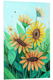 Foam board print Sunflower field