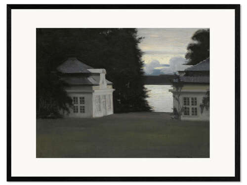 Gerahmter Kunstdruck Die Eremitage-Pavillons in den königlichen Gärten von Fredensborg