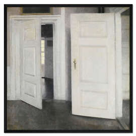 Gerahmter Kunstdruck Weiße Türen