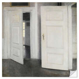 Selvklebende plakat White Doors