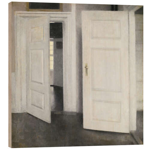 Wood print White Doors