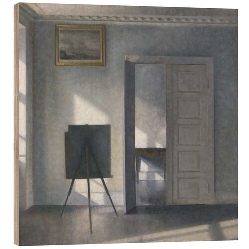 Stampa su legno Interior with an Easel