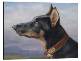 Magnettafel Porträt eines Dobermanns