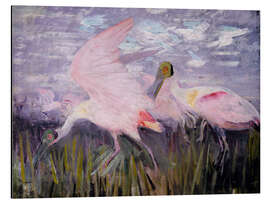 Tableau en aluminium Roseate Spoonbills