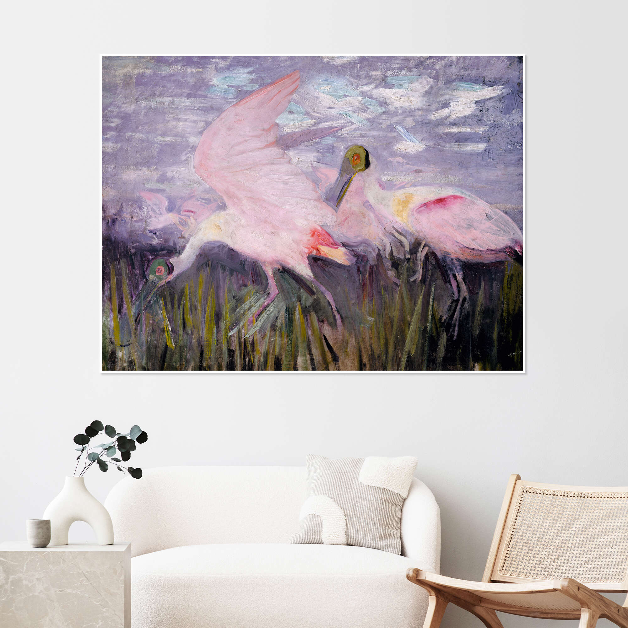 Abbott Handerson Thayer,Roseate Spoonbills,large wall art,framed wall art,canvas cheapest wall art,large canvas,M2959