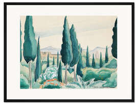 Gerahmter Kunstdruck Ansicht einer marokkanischen Landschaft