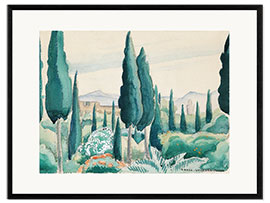 Gerahmter Kunstdruck Ansicht einer marokkanischen Landschaft