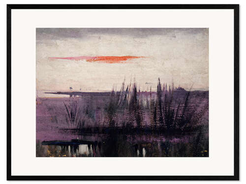 Framed art print The Sky Simulated by White Flamingoes