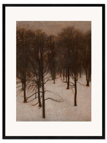 Inramat konsttryck Søndermarken Park in Winter
