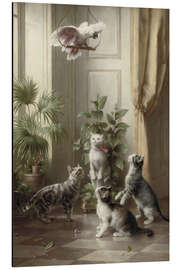 Magnettafel Katzen und der Kakadu