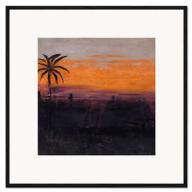 Inramat konsttryck The Sky Simulated by Red Flamingoes