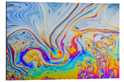 Tableau en aluminium Play of Colours of the Soap Bubble I