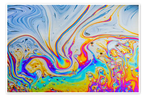 Poster Play of Colours of the Soap Bubble I