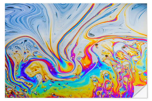 Selvklebende plakat Play of Colours of the Soap Bubble I