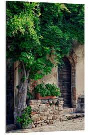 Magnettafel Grüner Hinterhof in der Toskana