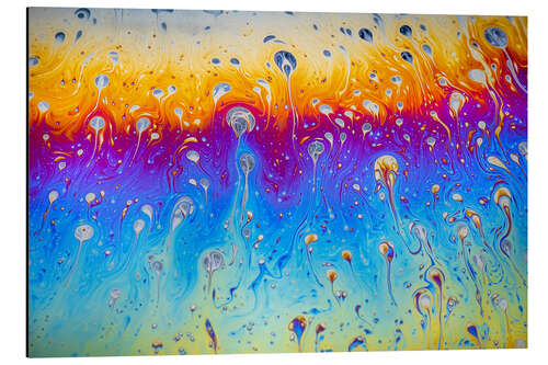 Aluminium print Play of colours of the Soap Bubble II