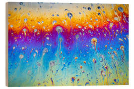 Wood print Play of colours of the Soap Bubble II