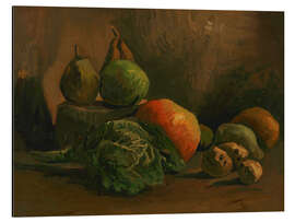 Aluminium print A Still Life of Fruit &amp; Vegetables, 1884