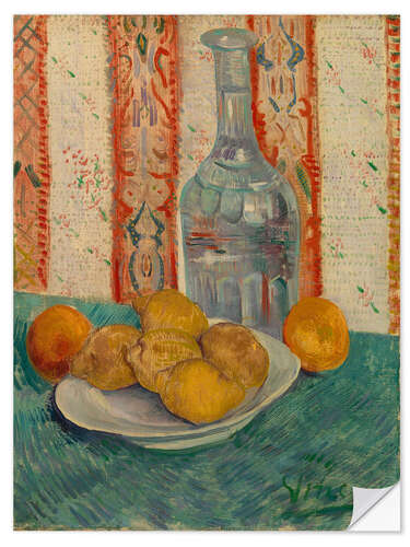 Adesivo murale Carafe and Dish with Citrus Fruit (Oranges & Lemons) 1887