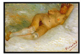 Gerahmter Kunstdruck Liegender Akt, 1887