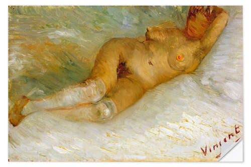 Sticker mural Recumbent Nude, 1887