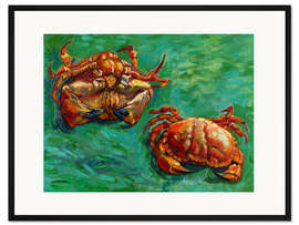 Gerahmter Kunstdruck Zwei Krabben, 1889