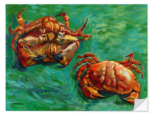 Selvklebende plakat Two Crabs, 1889