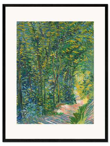 Stampa artistica con cornice A path in the woods, 1887