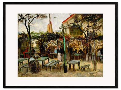 Kehystetty taidepainatus Café Terrace on Montmartre (La Guinguette) 1886