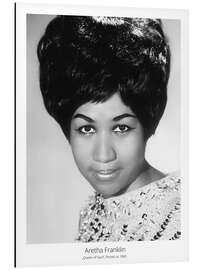 Print på aluminium Portrait of singer Aretha Franklin, circa 1965