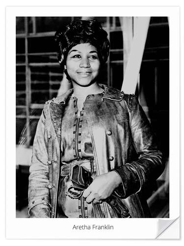 Naklejka na ścianę Aretha Franklin, American soul singer