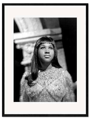 Framed art print Aretha Franklin, jazz singer, 1967