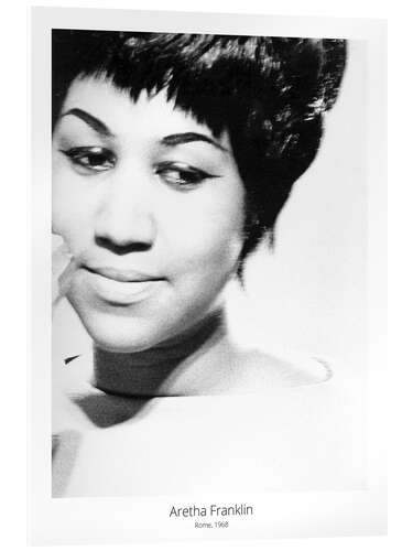 Acrylglasbild Soul-Sängerin Aretha Franklin, Rome, 1968