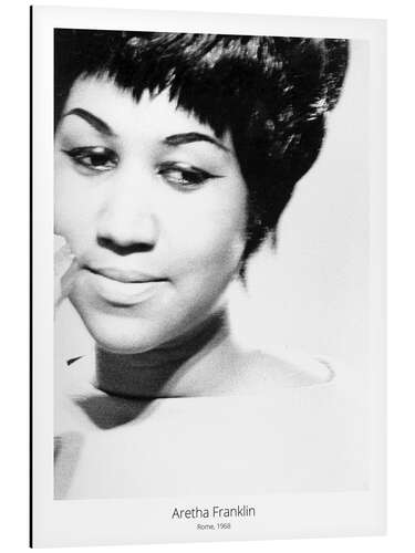 Cuadro de aluminio Cantante de soul Aretha Franklin, Roma, 1968