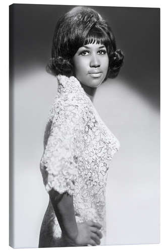 Leinwandbild Soul-Sängerin Aretha Franklin, Rome, 1965